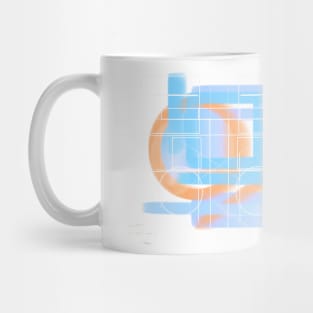 Blue abstract paint modern Mug